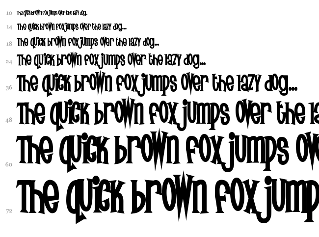 Surf Safari font waterfall