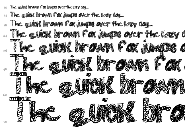 Swag font waterfall