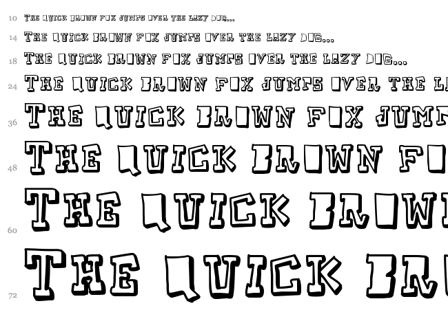 Take Two font waterfall