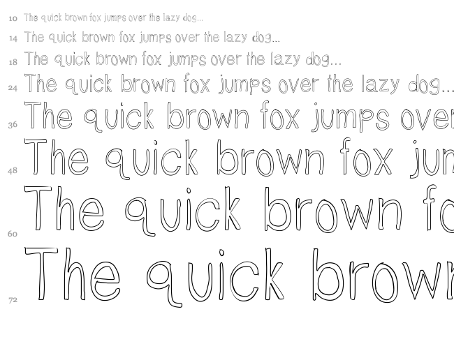 Tall N Bubbly font waterfall