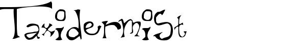 Taxidermist font