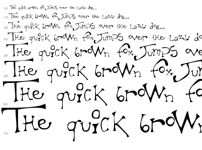 Taxidermist font waterfall