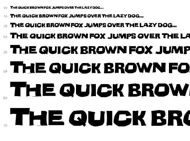 Teenage Delinquent font waterfall
