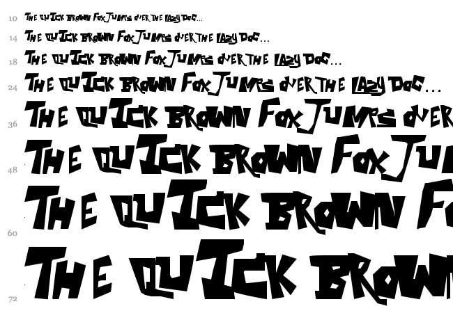 The Aquabats! font waterfall