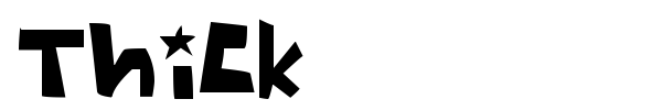 Thick font