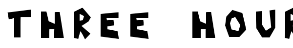 Three Hours font