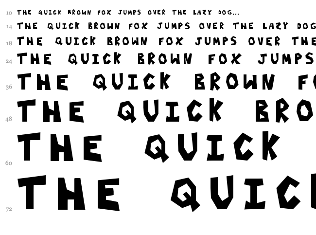 Three Hours font waterfall