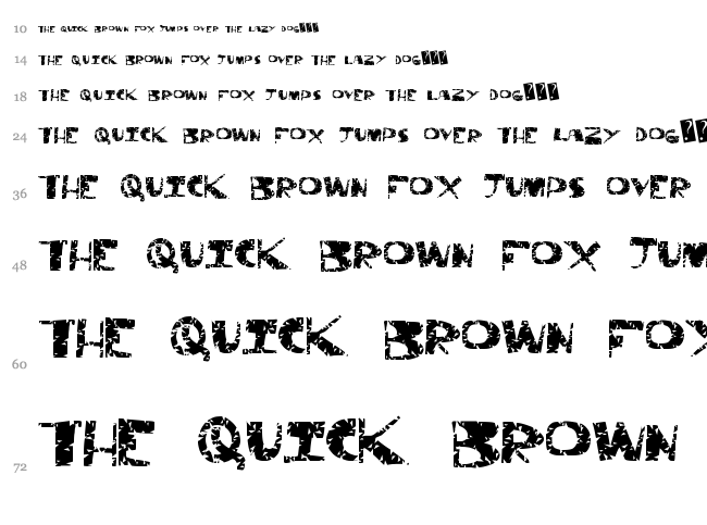 Thrift Store font waterfall