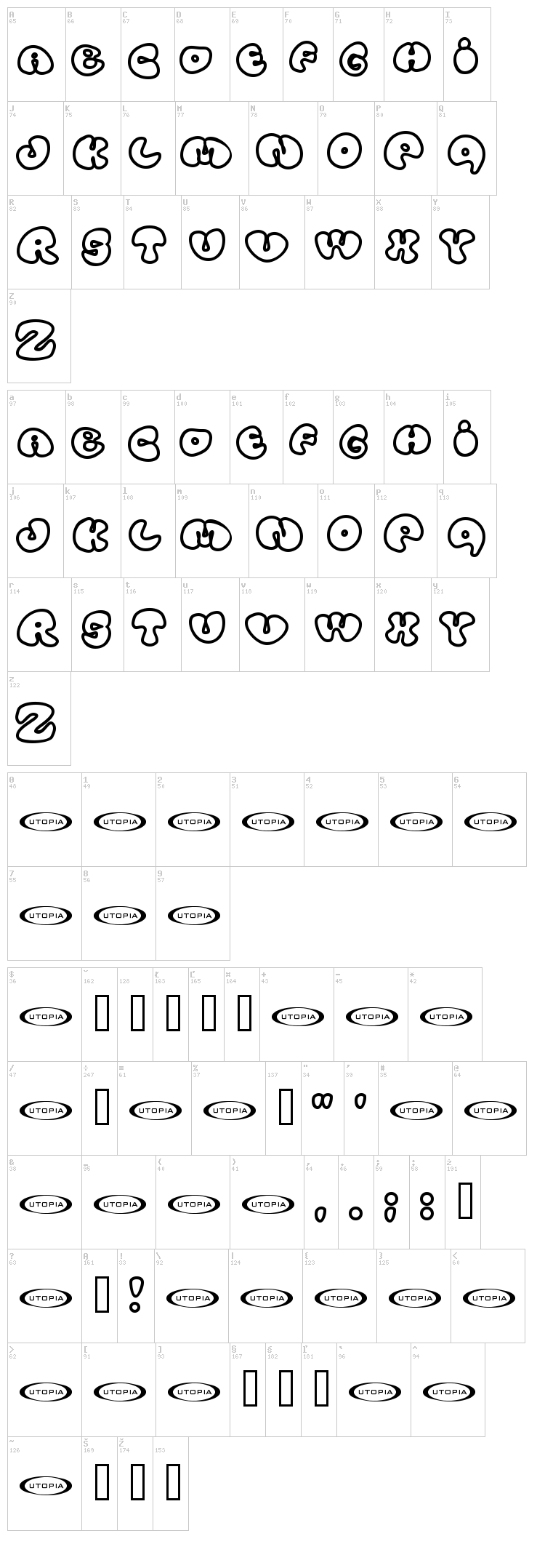 Tolo font map
