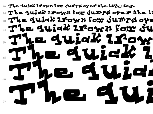 ToonLand font waterfall