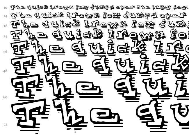ToonLand font waterfall