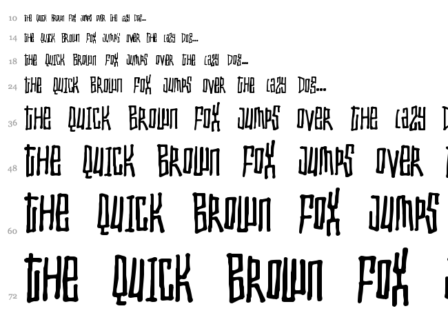 Toxic Waist font waterfall