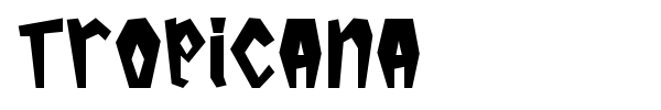 Tropicana font