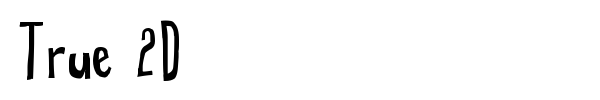 True 2D font