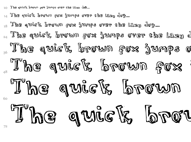 Turtleneck font waterfall