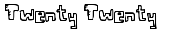 Twenty Twenty font