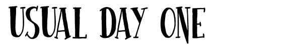 Usual Day One font