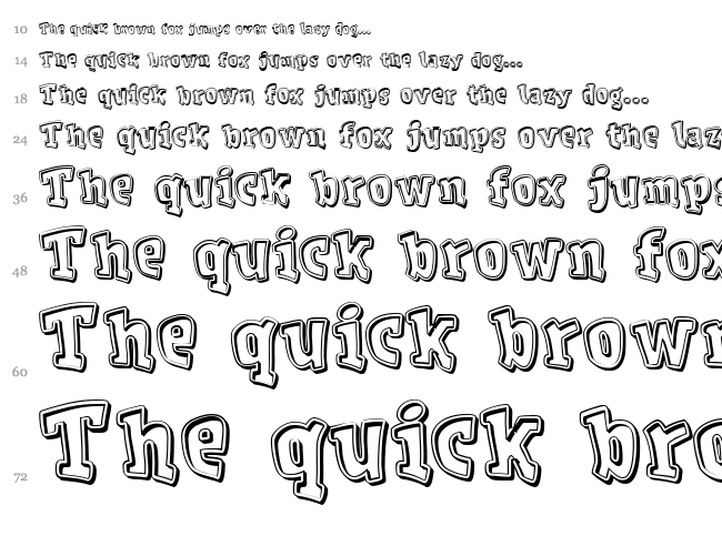 V de vac?a font waterfall
