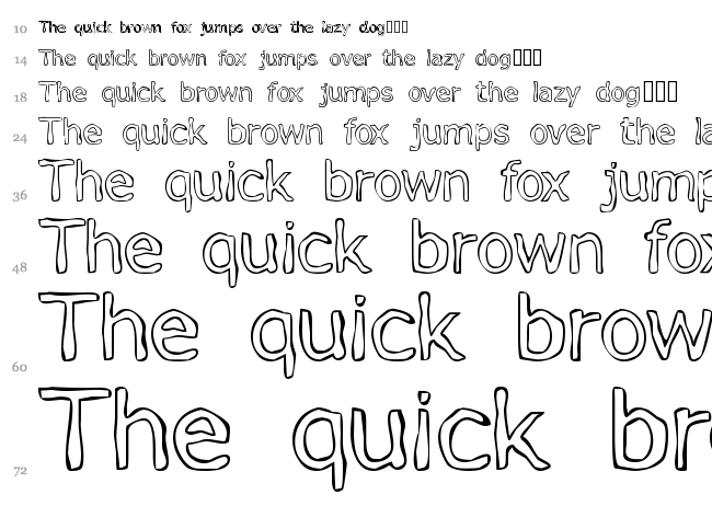 VOpen font waterfall