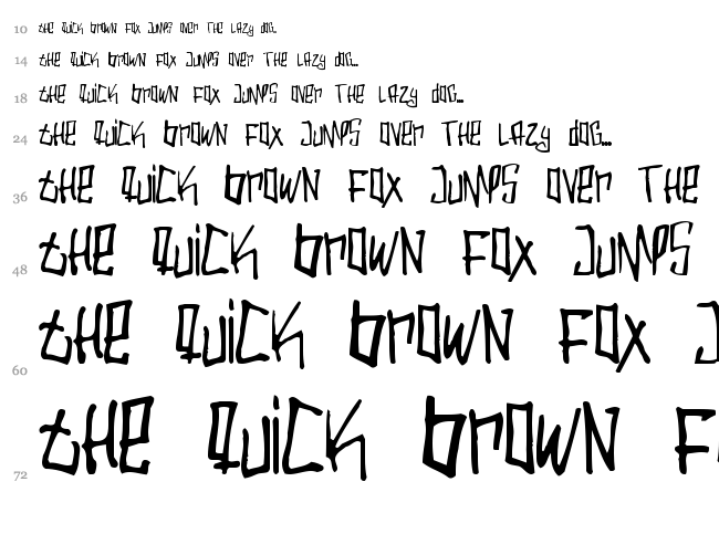 Varbee font waterfall