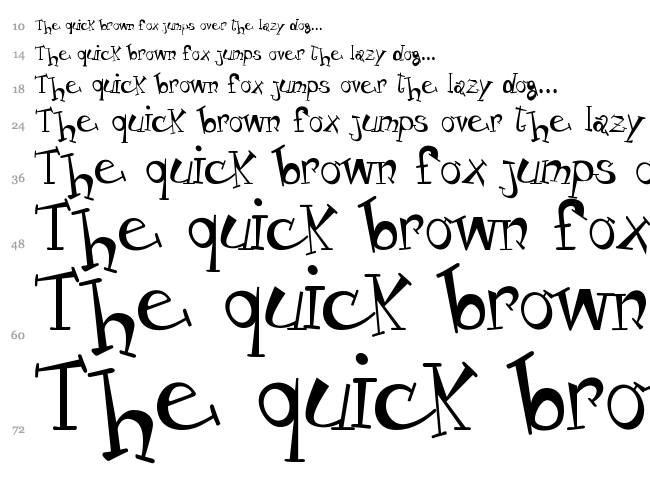 Variety font waterfall