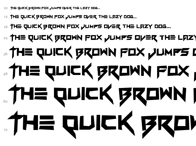 Vermin Vibes Corrupto font waterfall