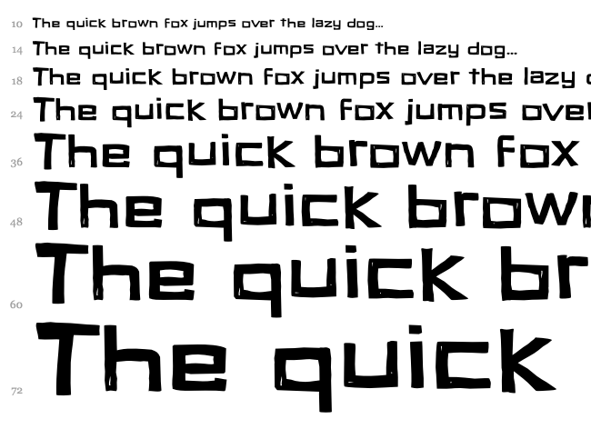 Vertigon font waterfall