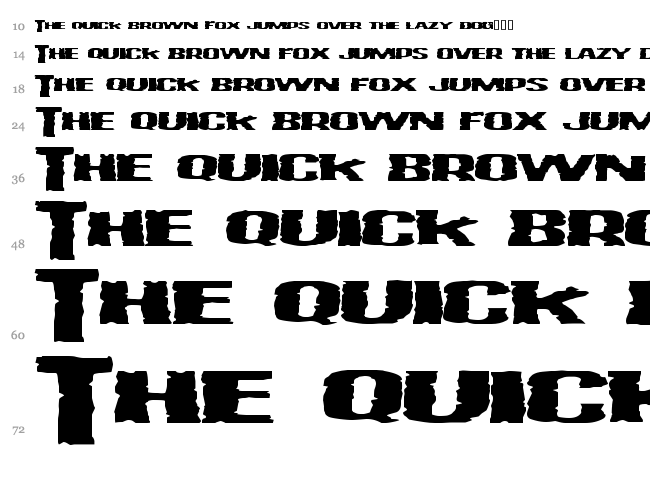 Vulgar Display Of Power font waterfall