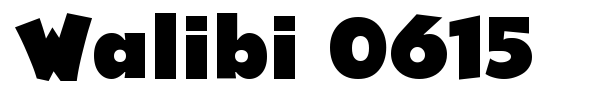 Walibi 0615 font preview