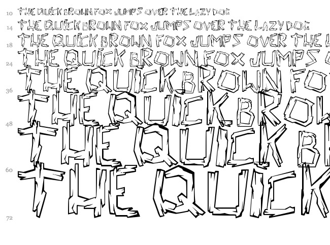 Walk the Plank font waterfall