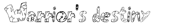 Warrior's Destiny font