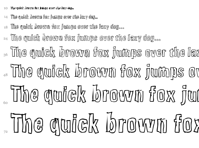 Weirdmojo font waterfall