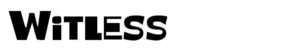 Witless font