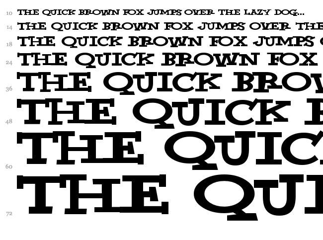 Yahoo font waterfall