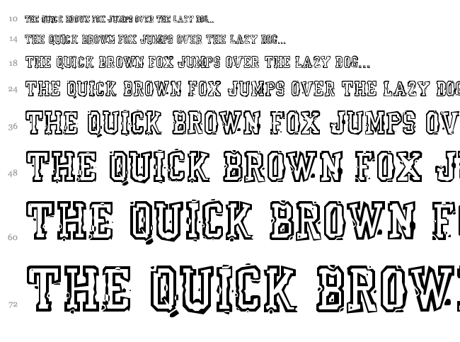Year Book Mess font waterfall