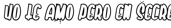 Yo te amo pero en secreto font