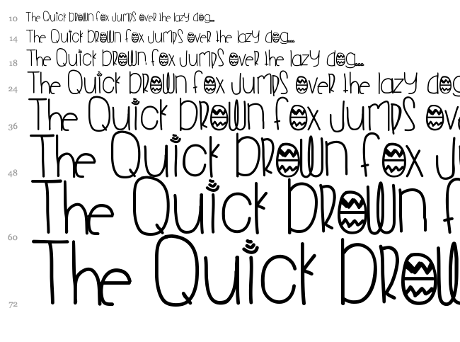 Young Folks font waterfall
