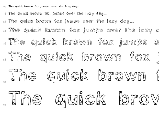 Yugly font waterfall