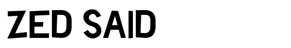 Zed Said font