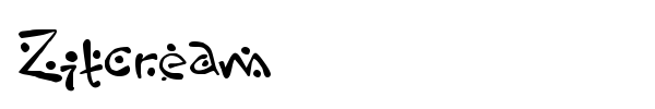 Zitcream font