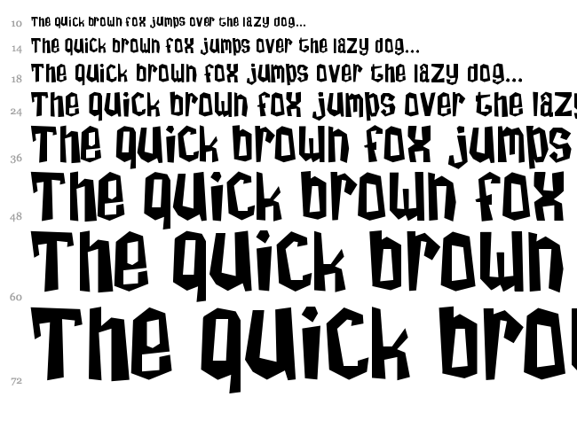 ZombieTai font waterfall