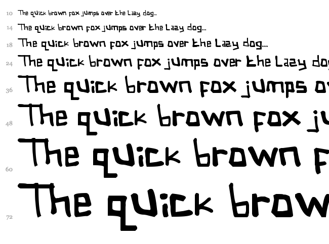 ZZZ font waterfall