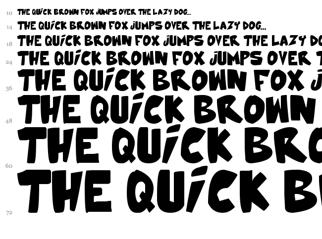 30 Pack Girl font waterfall
