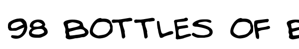 98 Bottles of Beer font