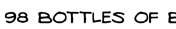 98 Bottles of Beer font preview