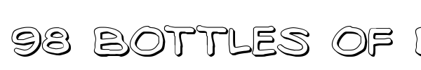 98 Bottles of Beer font preview