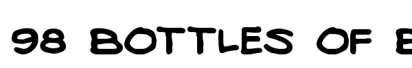 98 Bottles of Beer font preview