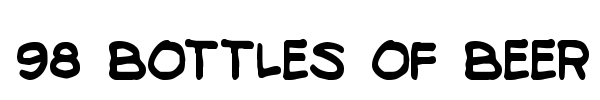 98 Bottles of Beer font preview