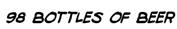 98 Bottles of Beer font preview