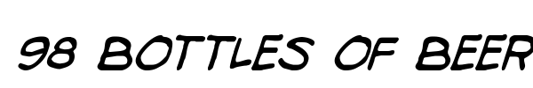 98 Bottles of Beer font preview